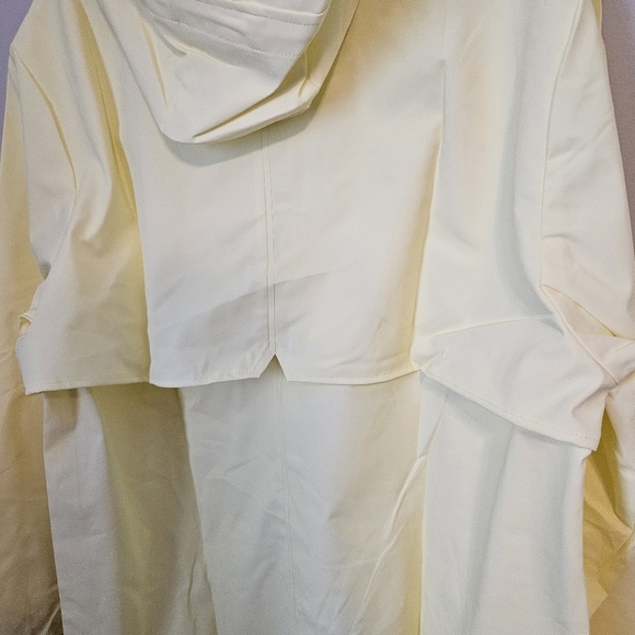 Rains Longer Jacket Straw Yellow Unisex Casual Classic Button Closure Hooded - Picture 11 of 15